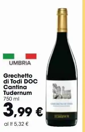 Carrefour Market Grechetto di todi doc cantina tudernum offerta