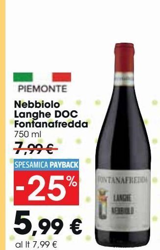 Carrefour Market Nebbiolo langhe doc fontanafredda offerta