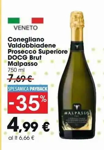 Carrefour Market Conegliano valdobbiadene prosecco superiore docg brut malpasso offerta