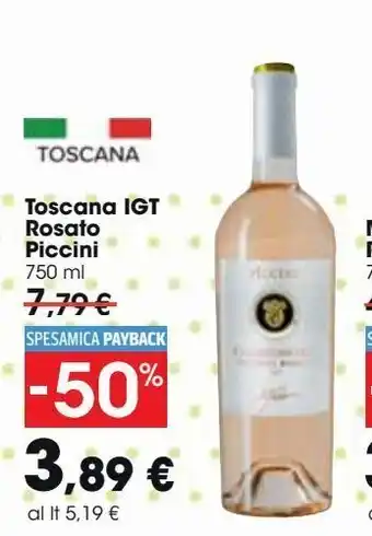 Carrefour Market Toscana igt rosato piccini offerta