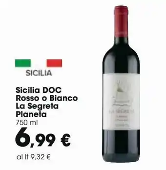 Carrefour Market Sicilia doc rosso o bianco la segreta planeta offerta