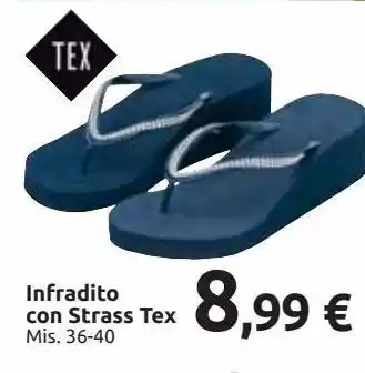 Carrefour Market Infradito con strass tex offerta