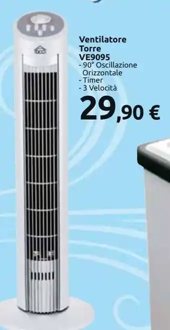 Carrefour Market Ventilatore torre ve9095 offerta