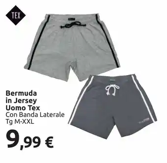 Carrefour Market Bermuda in jersey uomo tex offerta
