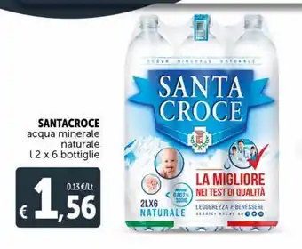 Deco Supermercati Acqua minerale naturale santa croce l 2 x 6 offerta