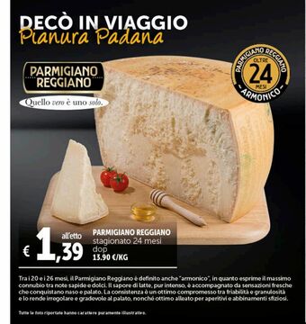 Deco Supermercati Parmigiano reggiano stagionato 24 mesi dop l'etto offerta
