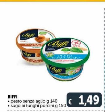 Deco Supermercati Biffi pesto senza aglio g 140, sugo ai funghi porcini g 150 offerta