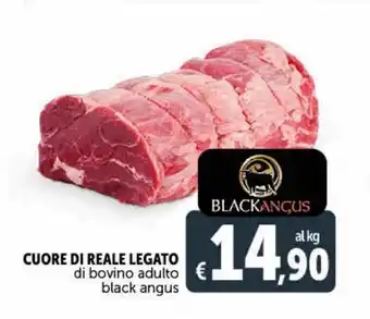 Deco Supermercati Cuore di reale legato di bovino black angus al kg offerta