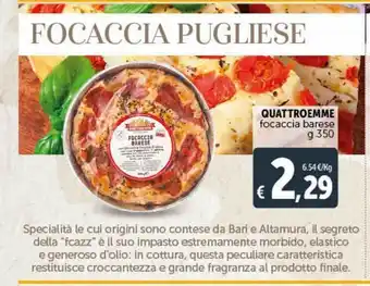 Deco Supermercati Quattroemem focaccia barese g 350 offerta