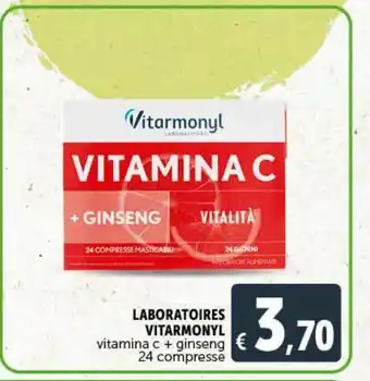 Laboratoires vitarmonyl vitamina c + ginseng 24 compresse