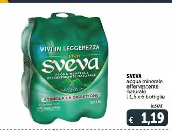 Deco Supermercati Sveva acqua minerale effervescente naturale lt 1.5 x6 offerta