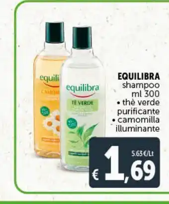 Deco Supermercati Shampoo equilibra ml 300 thè verde purificante, camomilla illuminante offerta
