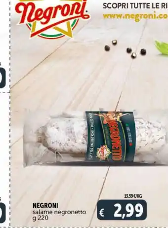 Deco Maxistore Negroni salame negronetto g 220 offerta