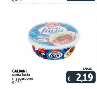 Deco Maxistore Galbani santa lucia mascarpone g 250 offerta