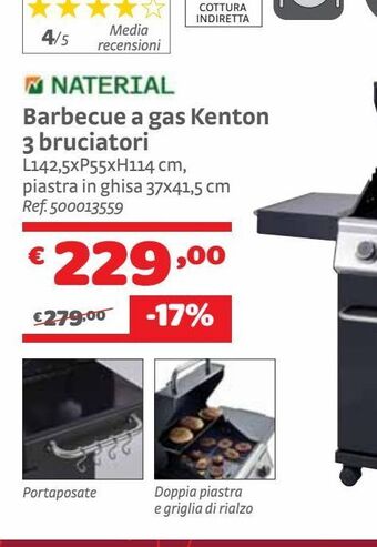 Bricocenter Barbecue a gas kenton 3 bruciatori offerta