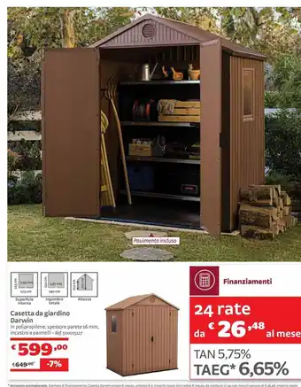Casetta da giardino darwin