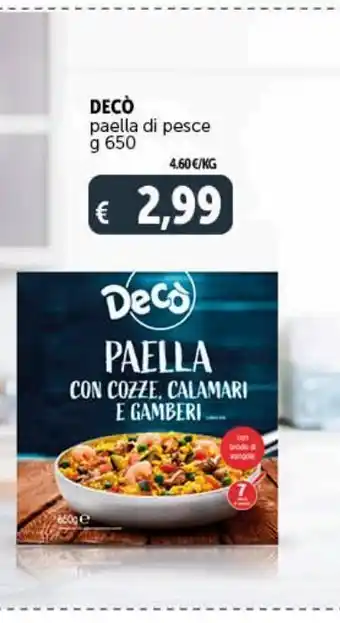 Paella di pesce deco g 650