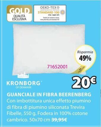 JYSK Guanciale in fibra beerenberg offerta