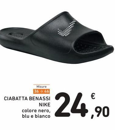 Ciabatta benassi nike offerta di Spazio Conad