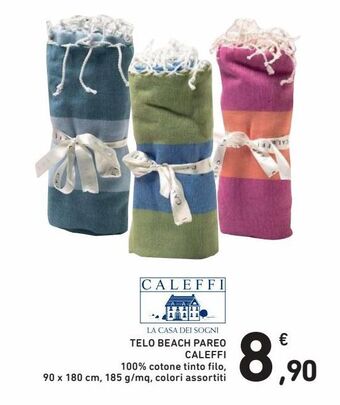 Spazio Conad Telo beach pareo caleffi offerta