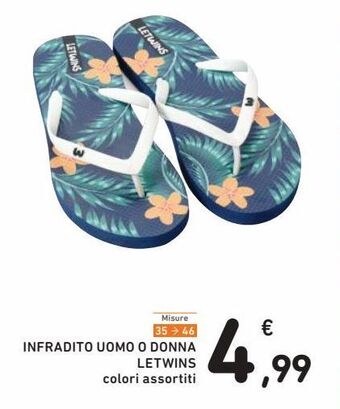Spazio Conad Infradito uomo o donna letwins offerta