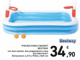 Spazio Conad Piscina family basket bestway offerta