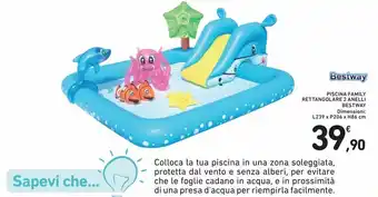 Spazio Conad Piscina family rettangolare 2 anelli bestway offerta