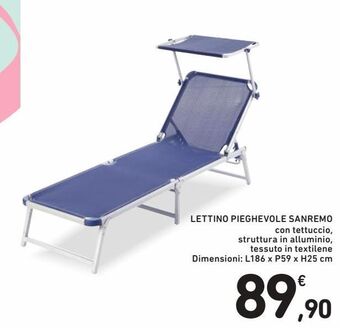 Spazio Conad Lettino pieghevole sanremo offerta