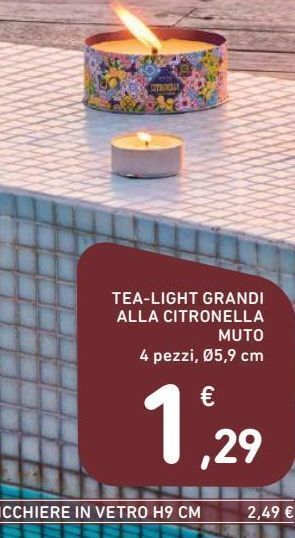 Spazio Conad Tea-light grandi alla citronella offerta