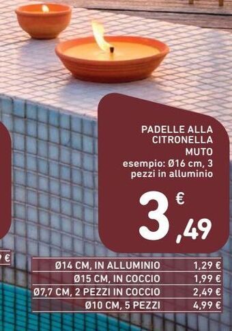 Spazio Conad Padelle alla citronella offerta
