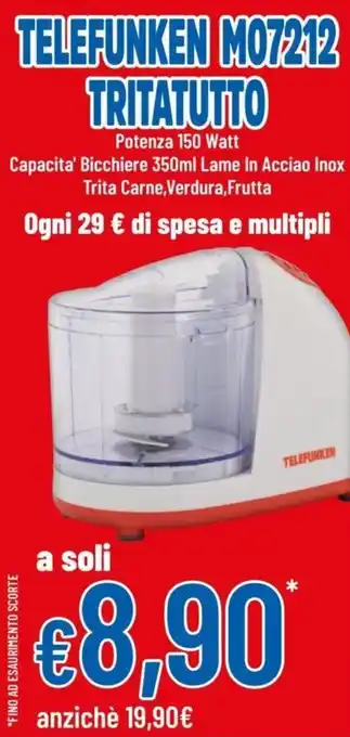 DPiù Telefunken M07212 Tritatutto offerta