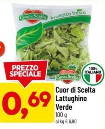 DPiù Cuor di Scelta Lattughino Verde 100 g offerta