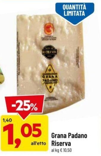 DPiù Grana Padano Riserva offerta