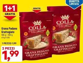 DPiù Grana Padano Grattugiato 100 g + 100 g offerta