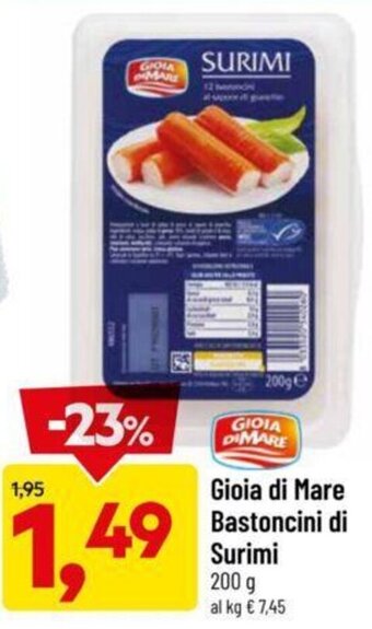 DPiù Gioia di Mare Bastoncini di Surimi 200 g offerta