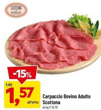 DPiù Carpaccio Bovino Adulto Scottona offerta