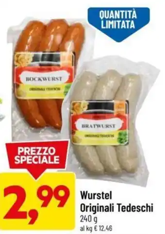 DPiù Wurstel Originali Tedeschi 240 g offerta