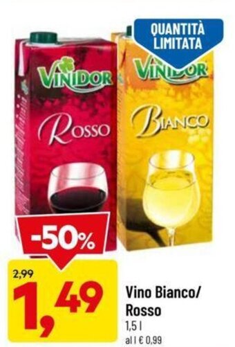 DPiù Vino Bianco/Rosso 1.5 L offerta