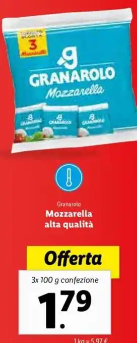 Lidl Granarolo Mozzarella alta qualitá 3x100 g offerta