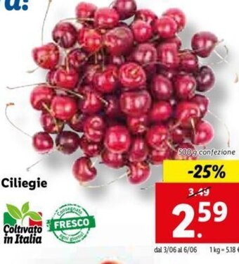 Lidl Ciliegie offerta