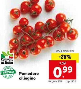 Lidl Pomodoro ciliegino offerta