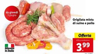 Lidl Grigliata mista di suino e pollo offerta