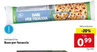 Lidl Base per focaccia offerta