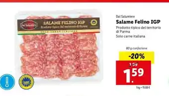 Lidl Salame Felino IGP offerta