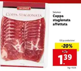 Lidl Coppa stagionata affettata offerta