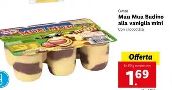 Lidl Muu MUu Budino alla vaniglia mini offerta