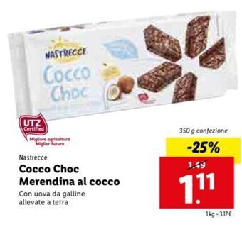 Lidl Cocco Choc Merendina al cocco offerta