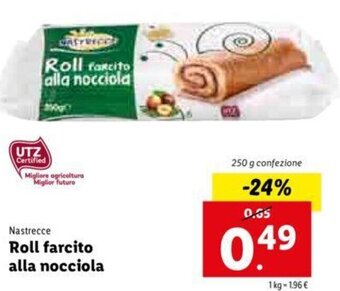 Lidl Roll farcito alla nocciola offerta
