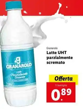 Lidl Latte UHT parzialmente scremato offerta