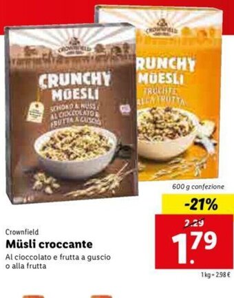 Lidl Müsli croccante offerta